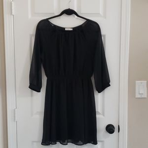Black chiffon dress